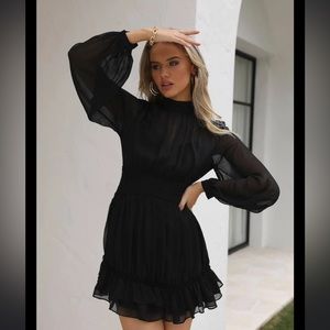 BLOSSOMING WORDS DRESS BLACK from Hello Molly
